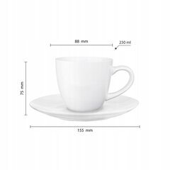 Glasmark puodelių ir lėkštučių rinkinys, 6 vnt. kaina ir informacija | Taurės, puodeliai, ąsočiai | pigu.lt