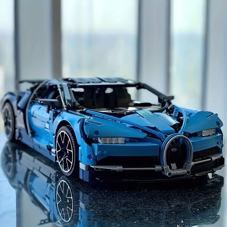 Konstruktorius-automobilis Technic Bugatti Chiron, mėlynas, 1408 d. kaina ir informacija | Konstruktoriai ir kaladėlės | pigu.lt