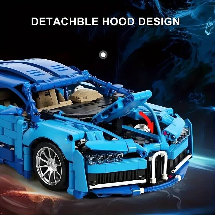 Konstruktorius-automobilis Technic Bugatti Chiron, mėlynas, 1408 d. kaina ir informacija | Konstruktoriai ir kaladėlės | pigu.lt