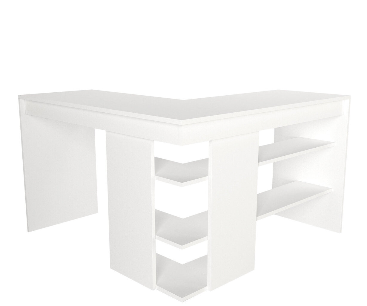 Rašomasis stalas Asir, 120x73,8x120cm, baltas kaina ir informacija | Kompiuteriniai, rašomieji stalai | pigu.lt