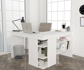 Стол Asir, 120x73,8x120см, белый цена и информация | Компьютерные, письменные столы | pigu.lt