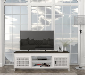 TV staliukas Asir, 150x48,2x35cm, baltas/smėlio spalvos kaina ir informacija | TV staliukai | pigu.lt