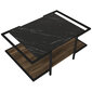 Kavos staliukas Asir, 94x40x64cm, juodas/rudas цена и информация | Kavos staliukai | pigu.lt