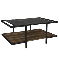 Кофейный столик Asir, 94x40x64см, черный/коричневый цена и информация | Журнальные столики | pigu.lt