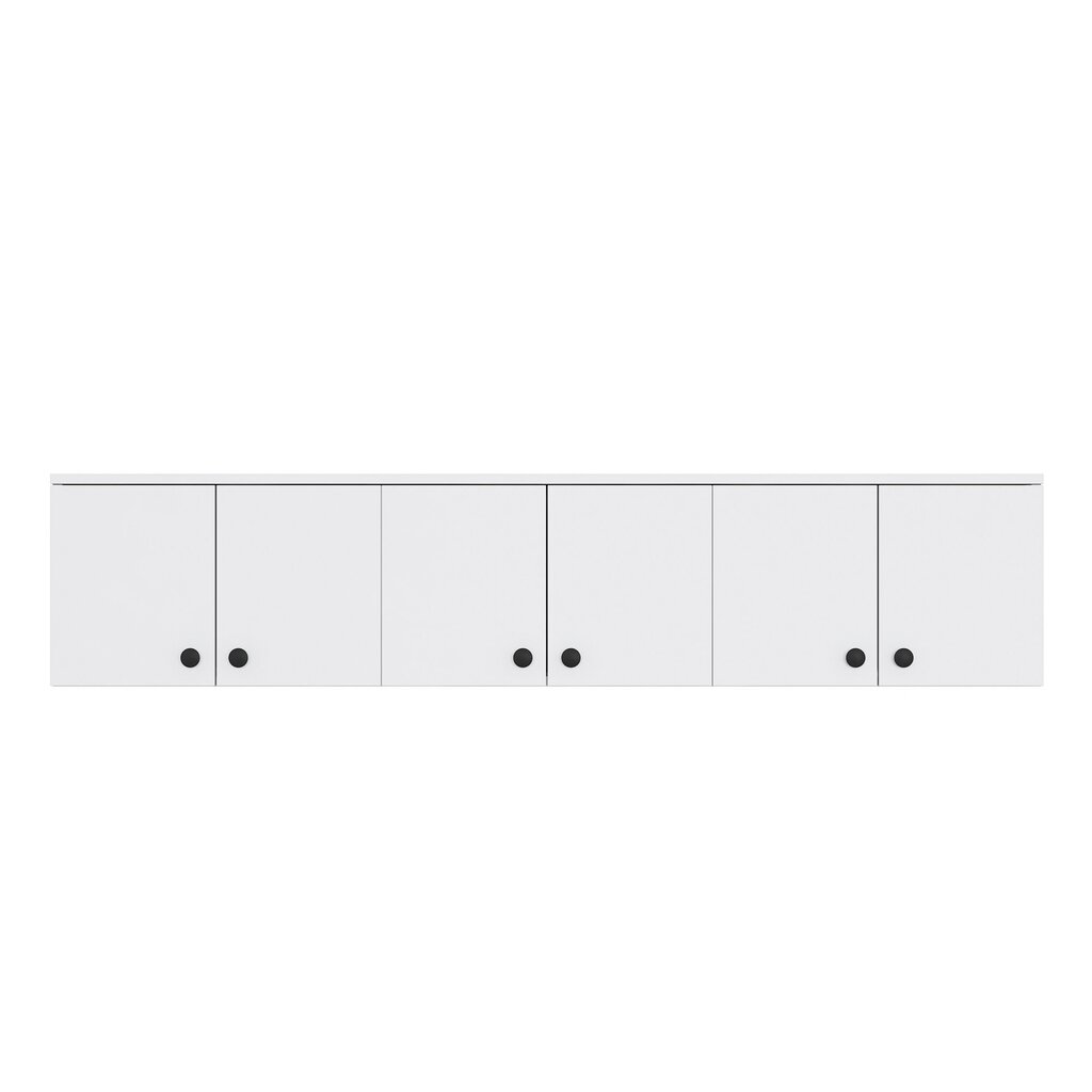 Spintelė Asir, 179,6x43,6x37,5cm, balta kaina ir informacija | Virtuvinės spintelės | pigu.lt