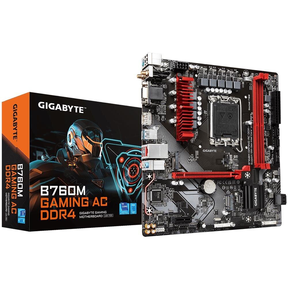 Gigabyte B760M B760MGAMINGACDDR41.1 цена и информация | Pagrindinės plokštės | pigu.lt