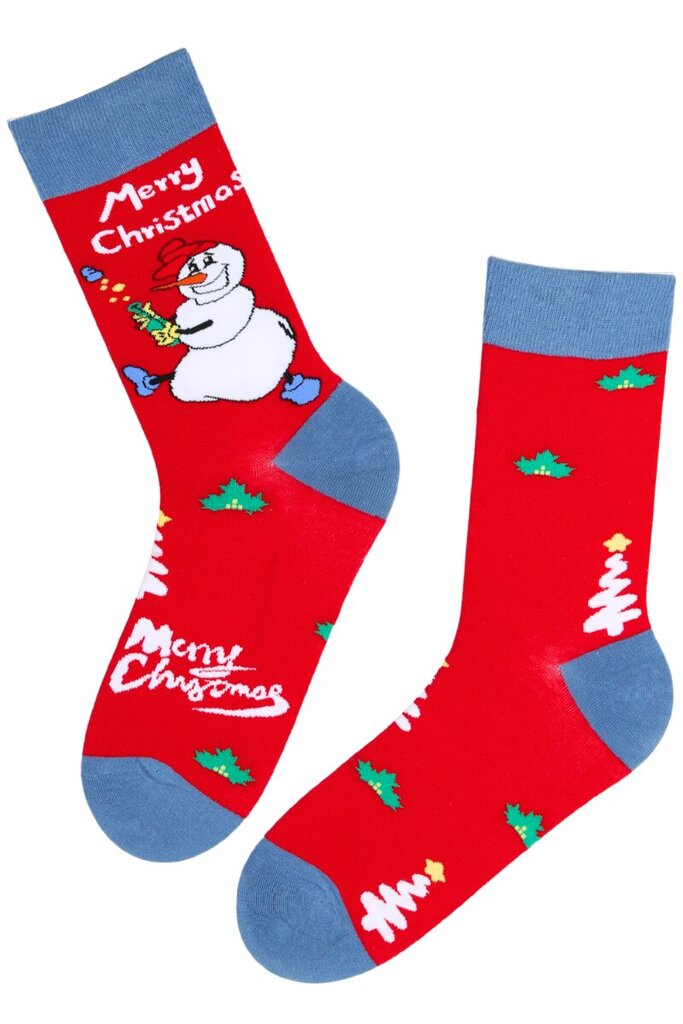 Kalėdinės kojinės vyrams Niklas, raudonos kaina ir informacija | Vyriškos kojinės | pigu.lt