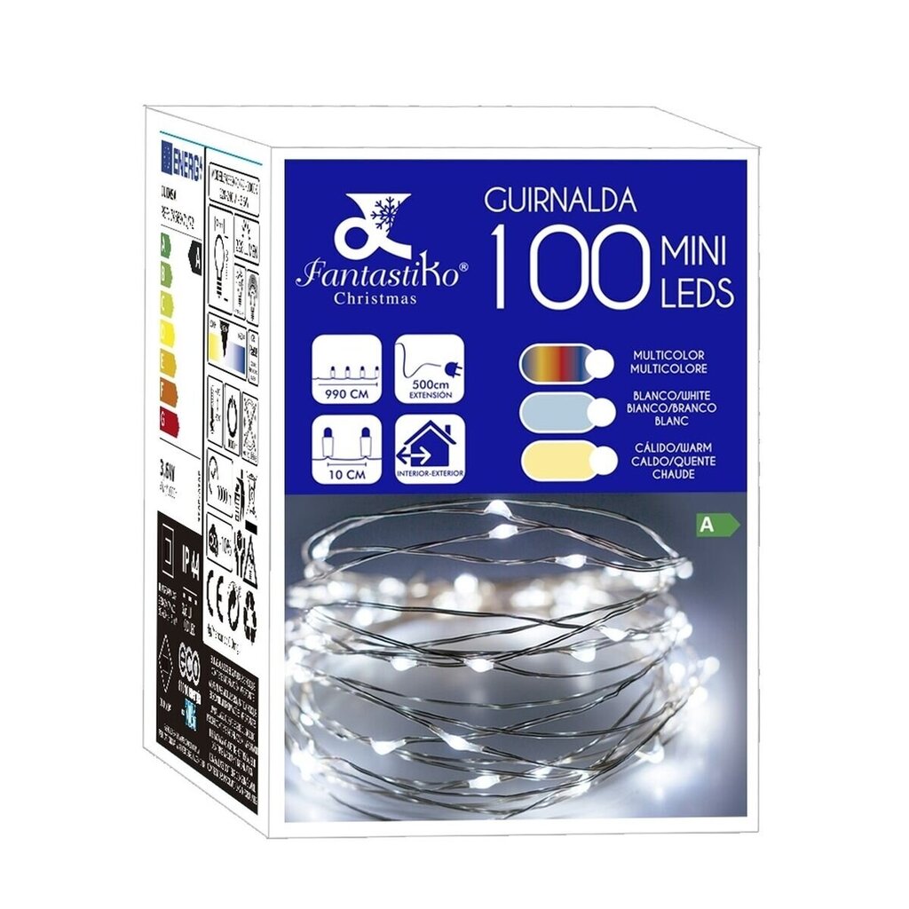 Kalėdinė girlianda, 100 LED, 15 m kaina ir informacija | Girliandos | pigu.lt