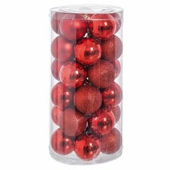 Ёлочные шарики Красный Пластик Пурпурин 6 x 6 x 6 cm (30 штук) цена и информация | Ёлочные игрушки, верхушки | pigu.lt