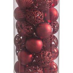Ёлочные шарики Красный Пластик 5 x 5 x 5 cm (30 штук) цена и информация | Ёлочные игрушки, верхушки | pigu.lt