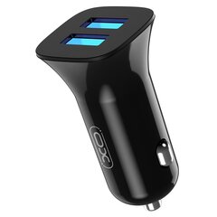 XO car charger TZ10 2x USB 2,4A black + microUSB cable цена и информация | Зарядные устройства для телефонов | pigu.lt