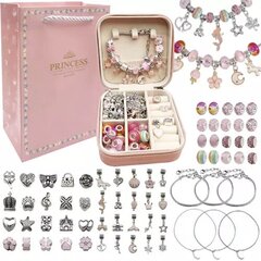 Набор для изготовления украшений ожерелья браслеты розовый цена и информация | Игрушки для девочек | pigu.lt