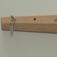 Wall rack AALBORG 100x2,3xH8,3cm, oak цена и информация | Вешалки для одежды | pigu.lt