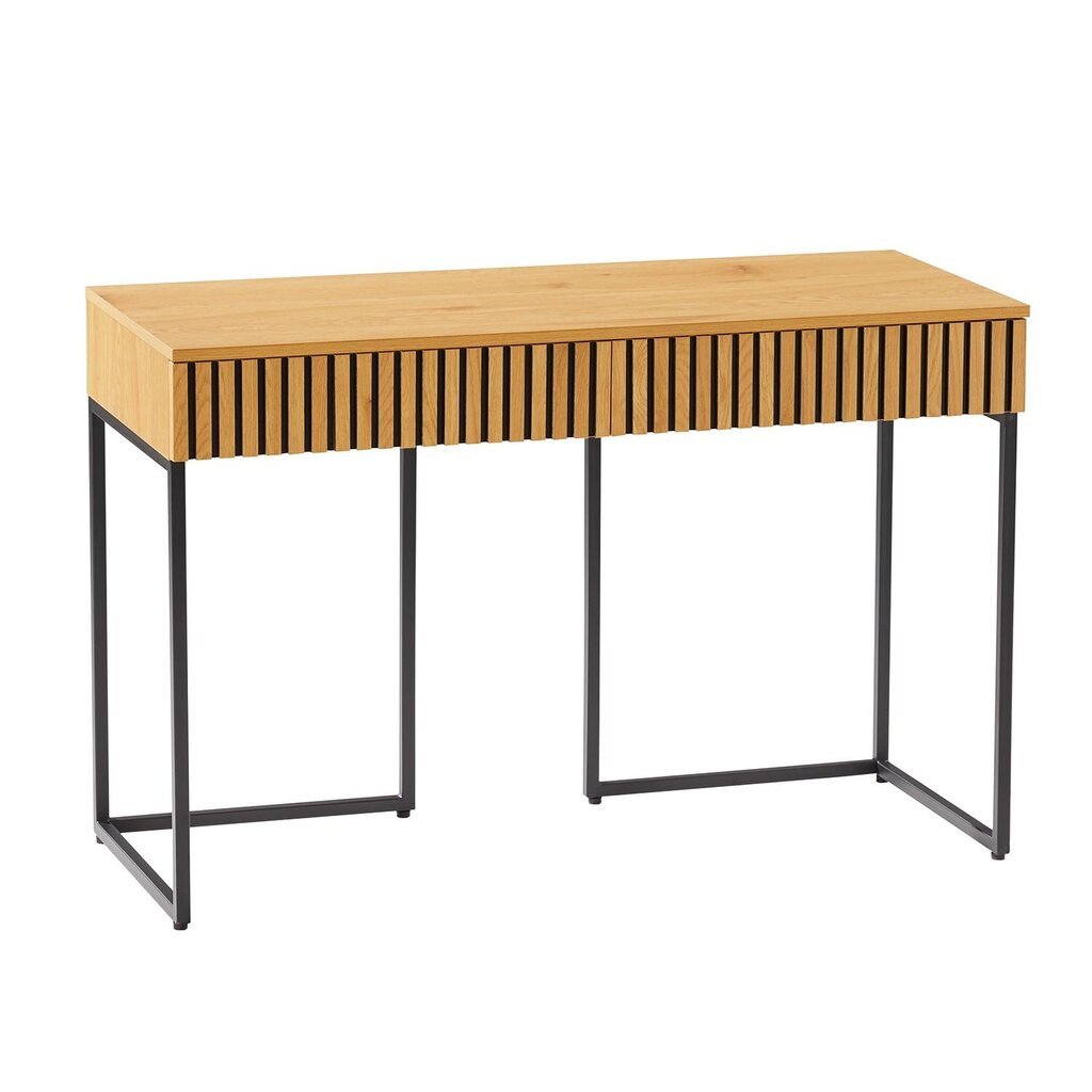 Rašomasis stalas Home4You Hampton, 120x50x79 cm, rudas/juodas kaina ir informacija | Kompiuteriniai, rašomieji stalai | pigu.lt