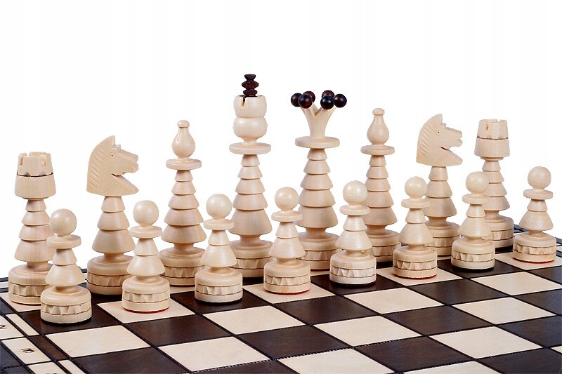 Dideli mediniai šachmatai Sunrise Chess & Games Kalėdų eglutė, 60 x 60 cm kaina ir informacija | Stalo žaidimai, galvosūkiai | pigu.lt