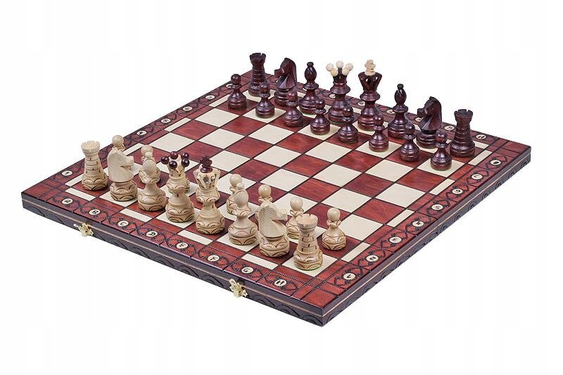 Dideli mediniai šachmatai Sunrise Chess & Games Ambasador New Line, 55 x 55 cm kaina ir informacija | Stalo žaidimai, galvosūkiai | pigu.lt