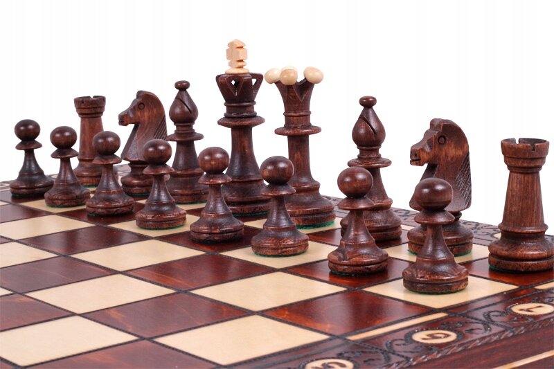 Mediniai šachmatai Sunrise Chess & Games Consul, 48 x 48 cm kaina ir informacija | Stalo žaidimai, galvosūkiai | pigu.lt