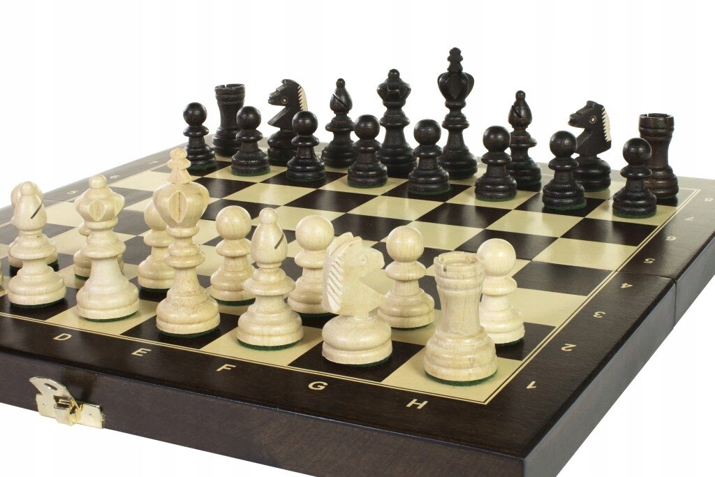 Mediniai šachmatai Sunrise Chess & Games Training Chess, 34,5 x 34,5 cm kaina ir informacija | Stalo žaidimai, galvosūkiai | pigu.lt
