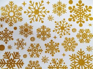 Kalėdinis langų lipdukas Auksinės snaigės kaina ir informacija | Kalėdinės dekoracijos | pigu.lt