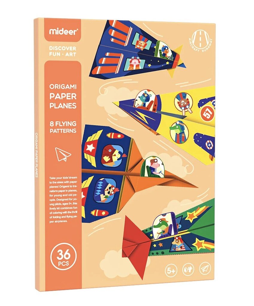 Origami rinkinys Lėktuvai Mideer, 36d. цена и информация | Lavinamieji žaislai | pigu.lt