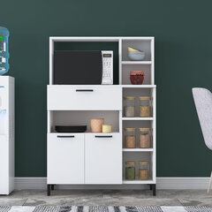 Шкаф Asir, 90x133,8x39,5см, белый цена и информация | Кухонные шкафчики | pigu.lt