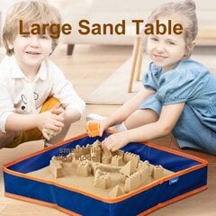 Žaidimų rinkinys Mideer Kinetic sand, su smėlio dėže, įrankiais ir formomis kaina ir informacija | Piešimo, tapybos, lipdymo reikmenys | pigu.lt