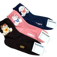 Kojinės moterims Vivid Pet, įvairių spalvų, 3 poros kaina ir informacija | Moteriškos kojinės | pigu.lt