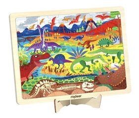 MiDeer деревянный пазл с рамкой «Динозавры», 100 деталей цена и информация | Пазлы | pigu.lt
