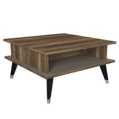 Кофейный столик Asir, 72x38,2x72см, коричневый/черный цена и информация | Журнальные столы | pigu.lt