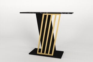Столик приставной Asir, 90x76,8x29,6см, черный/золотой цена и информация | Столы-консоли | pigu.lt