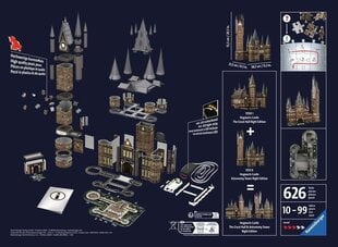 Ravensburger 11551 3D Пазл на 626 эл.  Hogwarts Castle - Astronomy Tower - Night Edition цена и информация | Пазлы | pigu.lt
