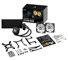 ASUS Liquid cooler TUF Gaming LC 240 II ARGB (90RC00U1-M0UAY0) (90RC00U1M0UAY0) цена и информация | Кулеры для процессоров | pigu.lt