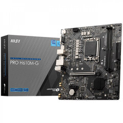 MSI Pro H610M-G kaina ir informacija | Pagrindinės plokštės | pigu.lt