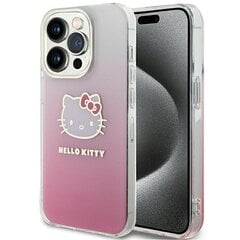 Hello Kitty HKHCP15LHDGKEP iPhone 15 Pro 6.1" różowy|pink hardcase IML Gradient Electrop Kitty Head цена и информация | Чехлы для телефонов | pigu.lt