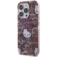 Hello Kitty HKHCP15LHDGPTP iPhone 15 Pro 6.1" różowy|pink hardcase IML Tags Graffiti цена и информация | Чехлы для телефонов | pigu.lt