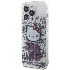 Hello Kitty HKHCP15XHDGPHT iPhone 15 Pro Max 6.7" biały|white hardcase IML Kitty On Bricks Graffiti цена и информация | Чехлы для телефонов | pigu.lt