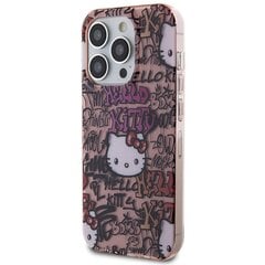 Hello Kitty HKHCP15XHDGPTP iPhone 15 Pro Max 6.7" różowy|pink hardcase IML Tags Graffiti цена и информация | Чехлы для телефонов | pigu.lt