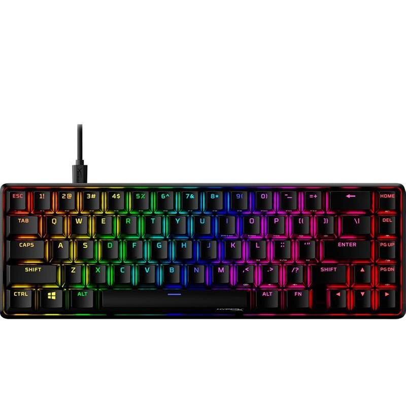 HyperX Alloy Origins 65, HyperX Red, Linear, SWE, black - Mechanical Keyboard цена и информация | Klaviatūros | pigu.lt