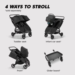 Коляска для двойни Baby Jogger City Mini GT 2, jet цена и информация | Тележка | pigu.lt