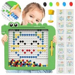 Žaidimų rinkinys vaikams Woopie MagPad Magnetinė lenta Montessori Dinozauras цена и информация | Настольные игры, головоломки | pigu.lt