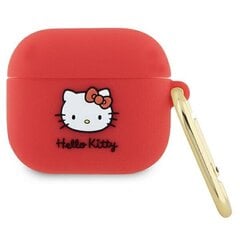 Hello Kitty HKA33DKHSF Airpods 3 cover fuksja|fuschia Silicone 3D Kitty Head цена и информация | Аксессуары для наушников | pigu.lt