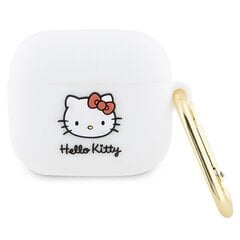 Hello Kitty HKA33DKHSH Airpods 3 cover biały|white Silicone 3D Kitty Head цена и информация | Аксессуары для наушников | pigu.lt