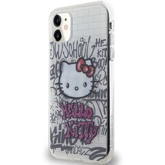 Hello Kitty HKHCN61HDGPHT iPhone 11 | Xr 6.1" biały|white hardcase IML Kitty On Bricks Graffiti цена и информация | Чехлы для телефонов | pigu.lt
