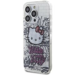 Hello Kitty HKHCP14LHDGPHT iPhone 14 Pro 6.1" biały|white hardcase IML Kitty On Bricks Graffiti цена и информация | Чехлы для телефонов | pigu.lt