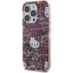 Hello Kitty HKHCP14LHDGPTP iPhone 14 Pro 6.1" różowy|pink hardcase IML Tags Graffiti цена и информация | Чехлы для телефонов | pigu.lt