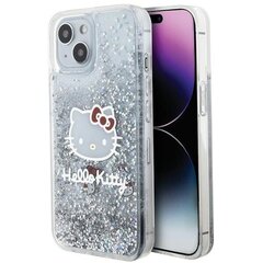 Hello Kitty HKHCP14SLIKHET iPhone 14 6.1" srebrny|silver hardcase Liquid Glitter Charms Kitty Head цена и информация | Чехлы для телефонов | pigu.lt