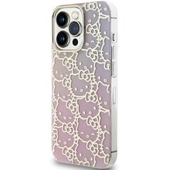 Hello Kitty HKHCP14XHCHPEP iPhone 14 Pro Max 6.7" różowy|pink hardcase IML Gradient Electrop Crowded Kitty Head цена и информация | Чехлы для телефонов | pigu.lt