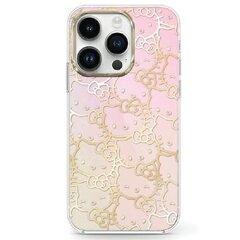 Hello Kitty HKHCP15SHCHPEP iPhone 15 6.1" różowy|pink hardcase IML Gradient Electrop Crowded Kitty Head цена и информация | Чехлы для телефонов | pigu.lt