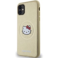 Hello Kitty HKHMN61PGHCKD iPhone 11 | Xr 6.1" złoty|gold hardcase Leather Kitty Head MagSafe цена и информация | Чехлы для телефонов | pigu.lt