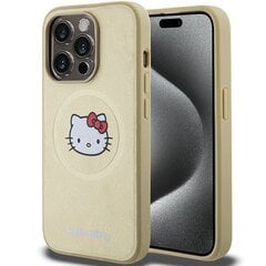 Hello Kitty HKHMP13LPGHCKD iPhone 13 Pro | 13 6.1" złoty|gold hardcase Leather Kitty Head MagSafe цена и информация | Чехлы для телефонов | pigu.lt
